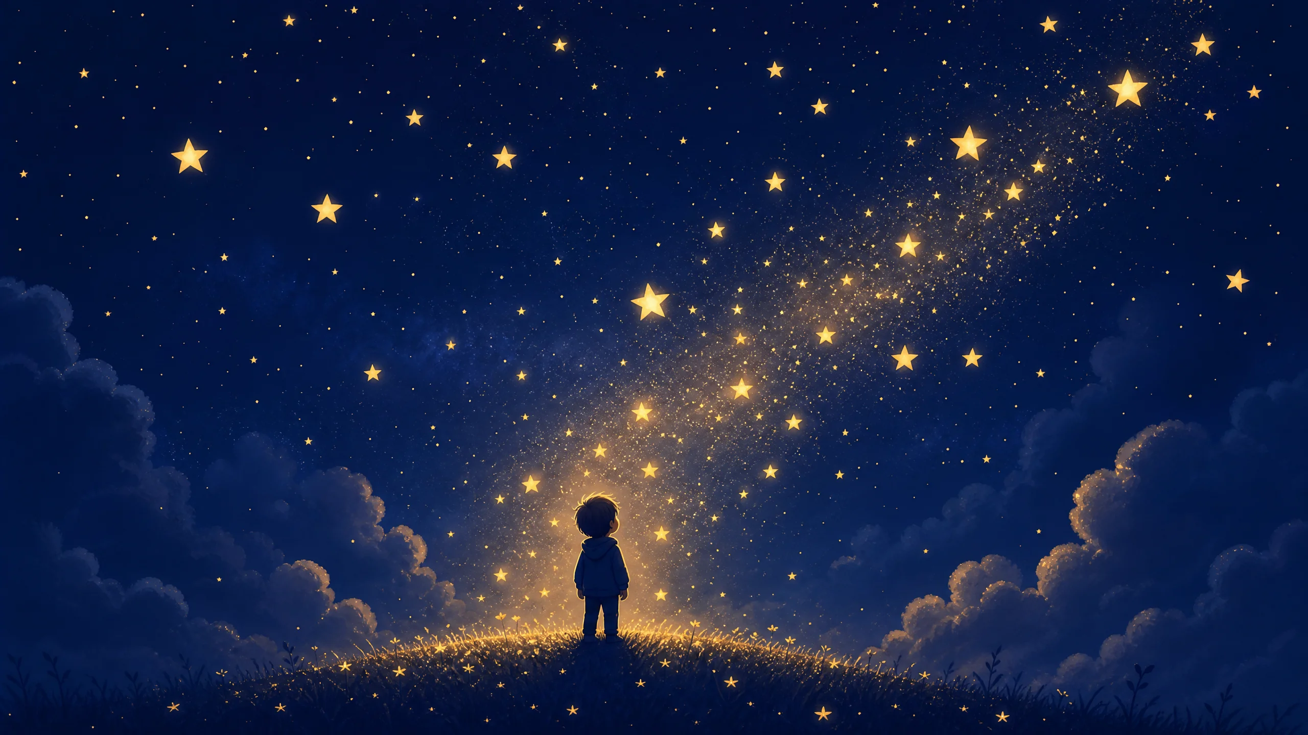 迷路的小人在星空中寻找方向